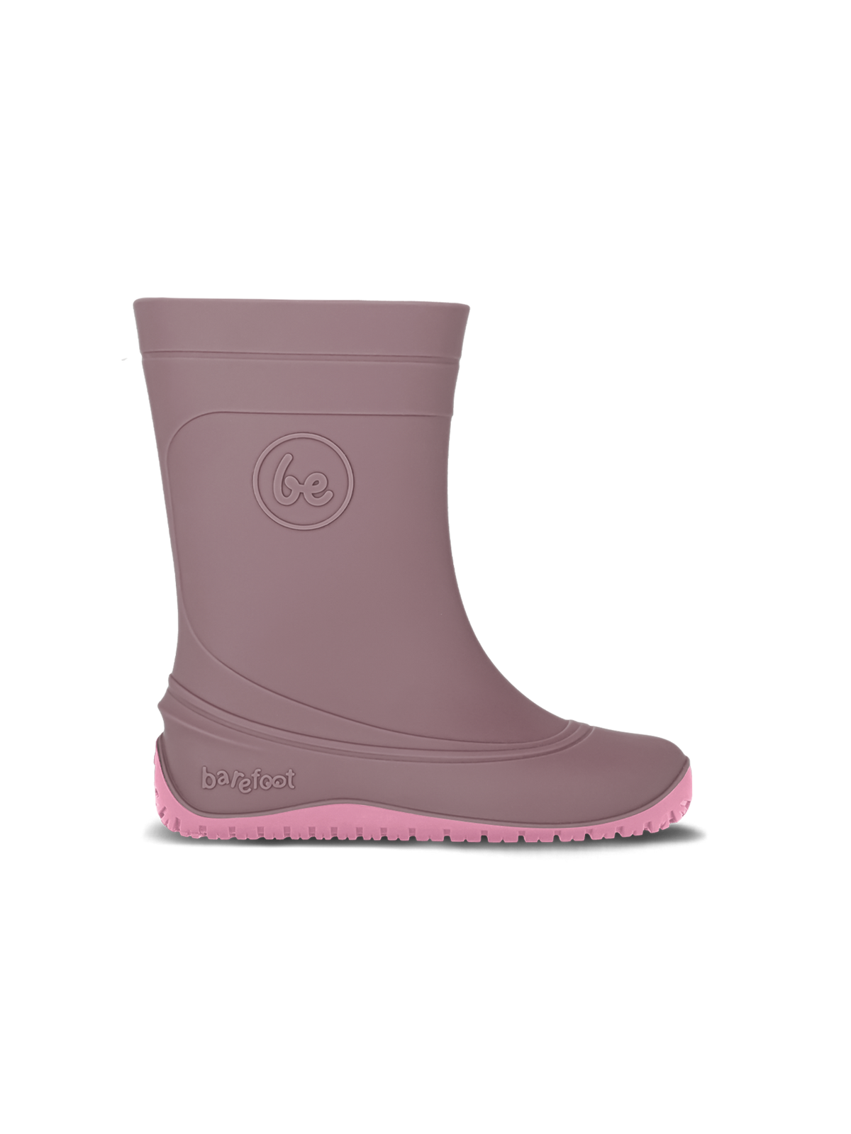 Kids Barefoot Rain Boots Be Lenka Pudds - Misty Pink
