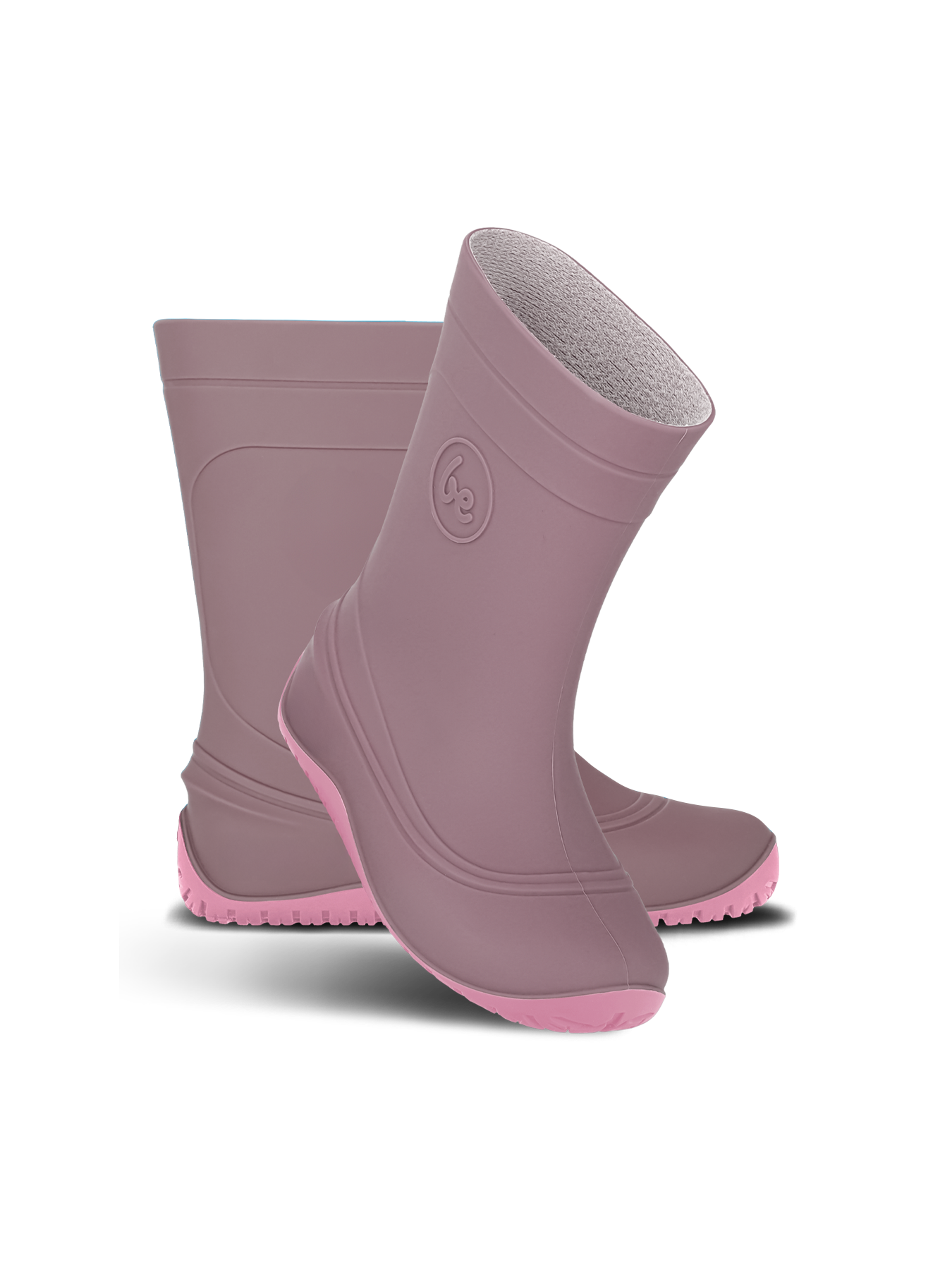 Kids Barefoot Rain Boots Be Lenka Pudds - Misty Pink