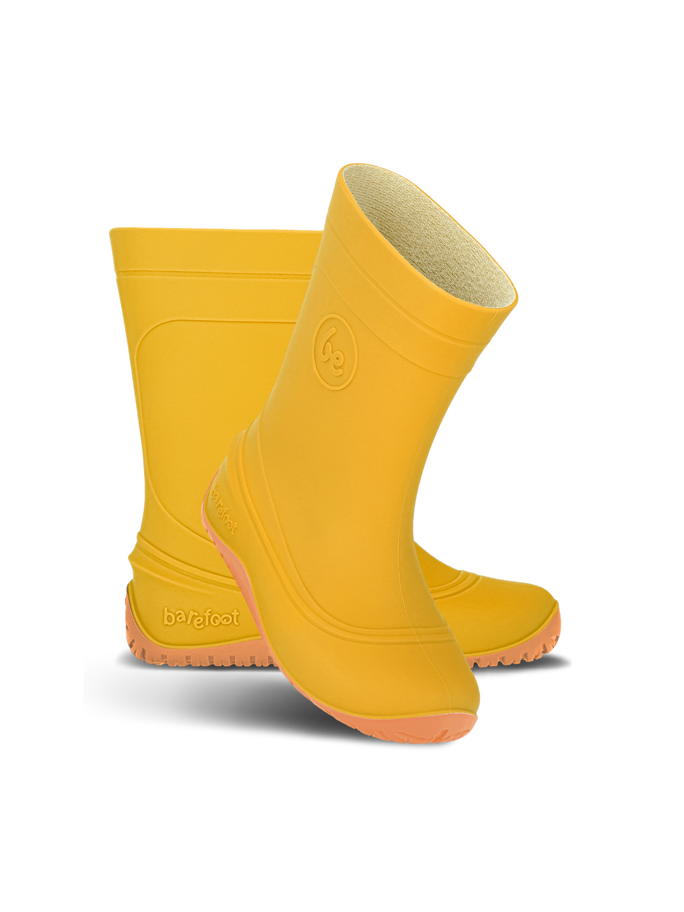 Kids Barefoot Rain Bootss Be Lenka Pudds - Yellow