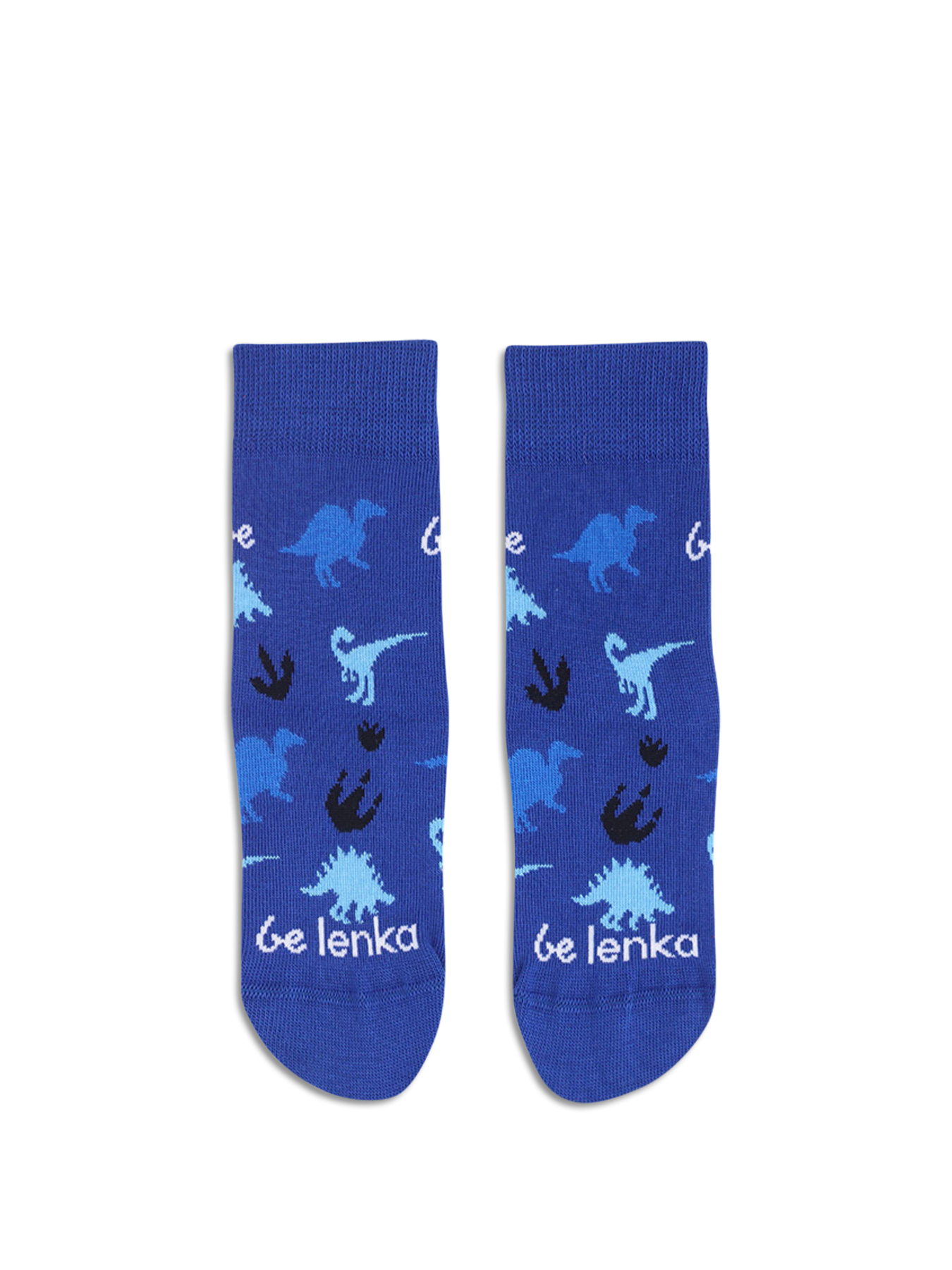 Kids barefoot Socks Be Lenka Kids - Crew - Dino - Royal Blue