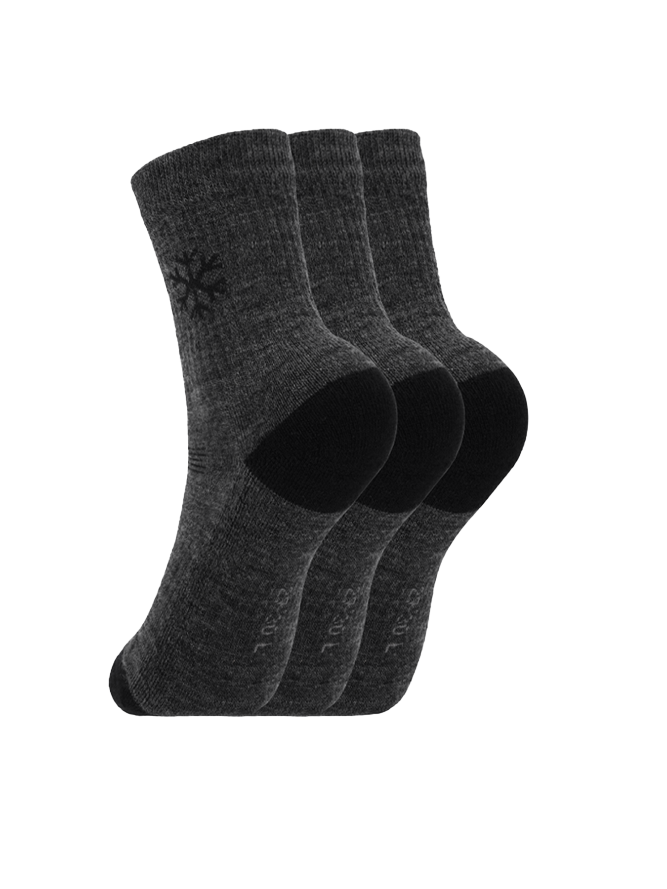 Kids barefoot Socks Be Lenka Kids - Crew - Merino Wool - Grey - 3 pack