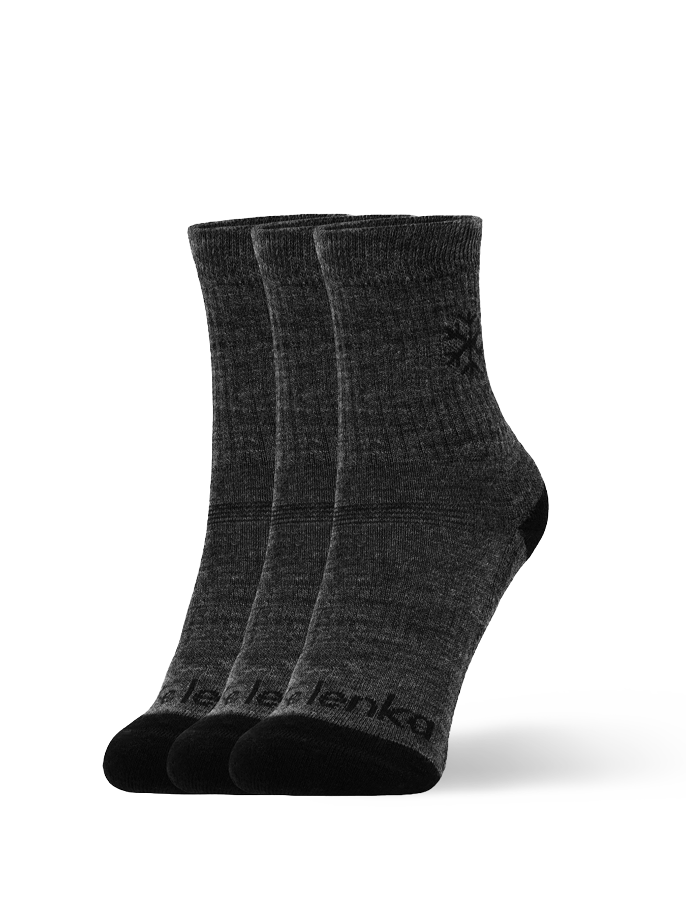 Kids barefoot Socks Be Lenka Kids - Crew - Merino Wool - Grey - 3 pack