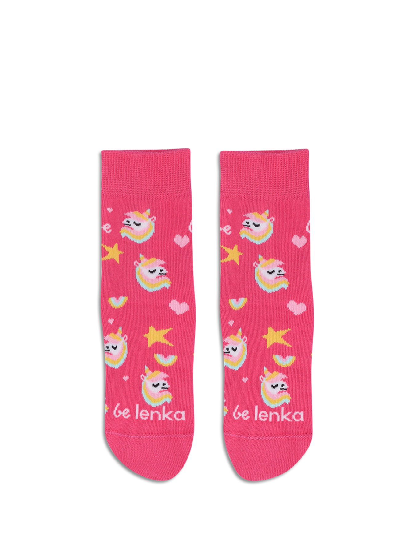 Kids barefoot Socks Be Lenka Kids - Crew - Unicorn - BubleGum Pink