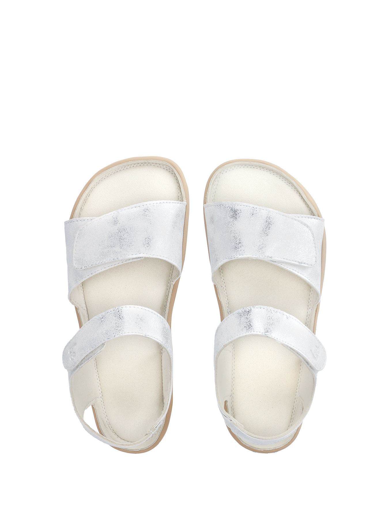 Kids barefoot sandals Be Lenka Miami Junior - Off-White Sparkle