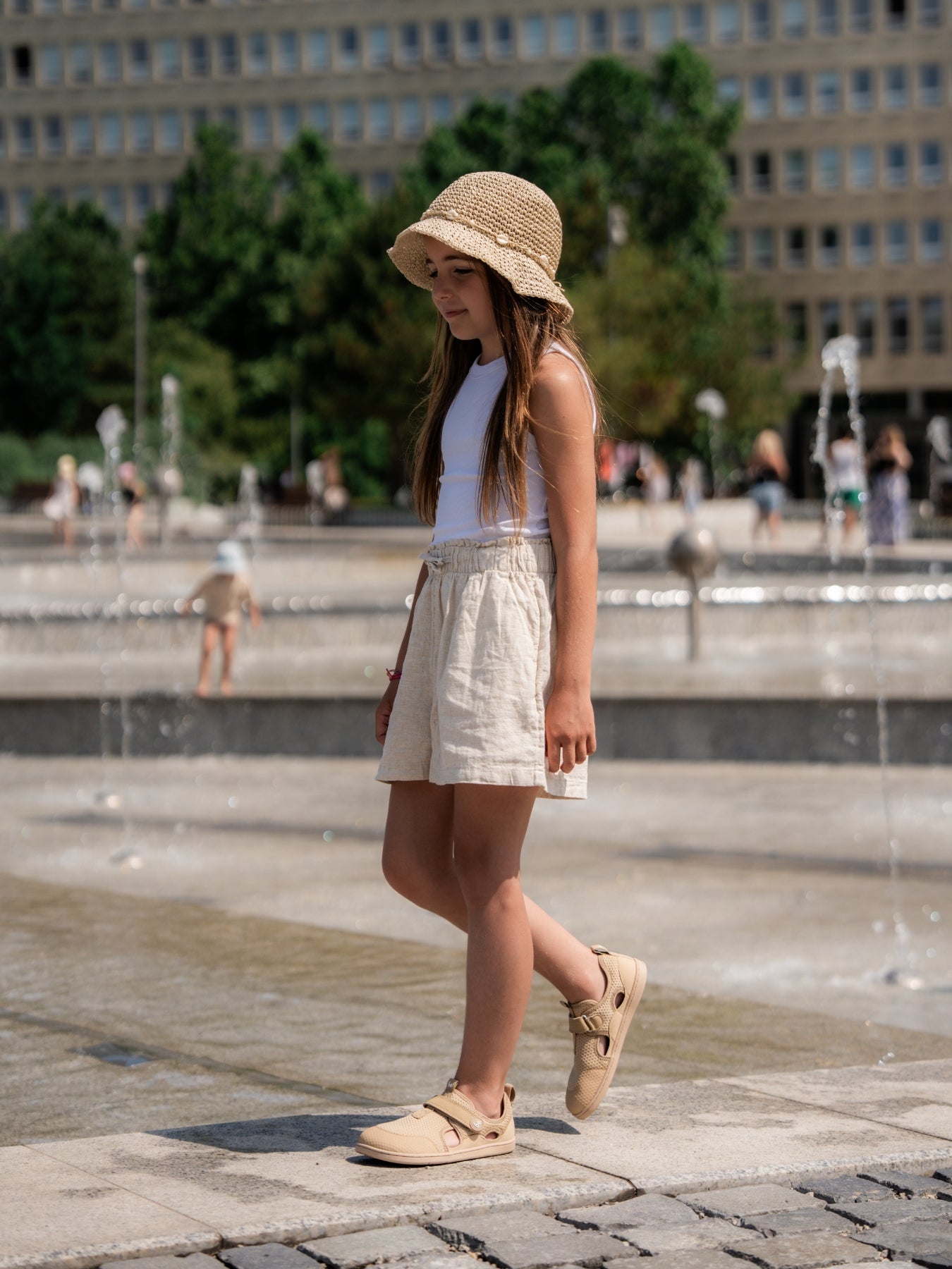 Sandales pieds nus pour enfants Zest Kids - Beige