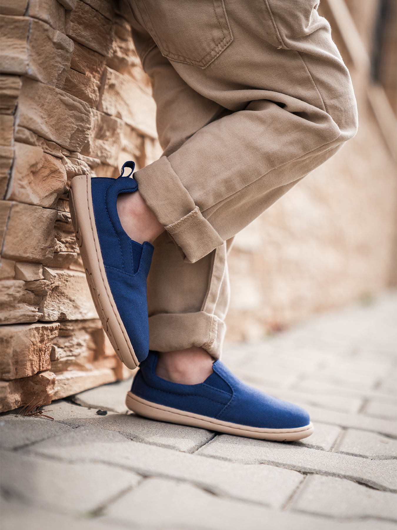 Barfuß-Schlupfschuhe für Kinder Be Lenka Aura Preschool - Navy