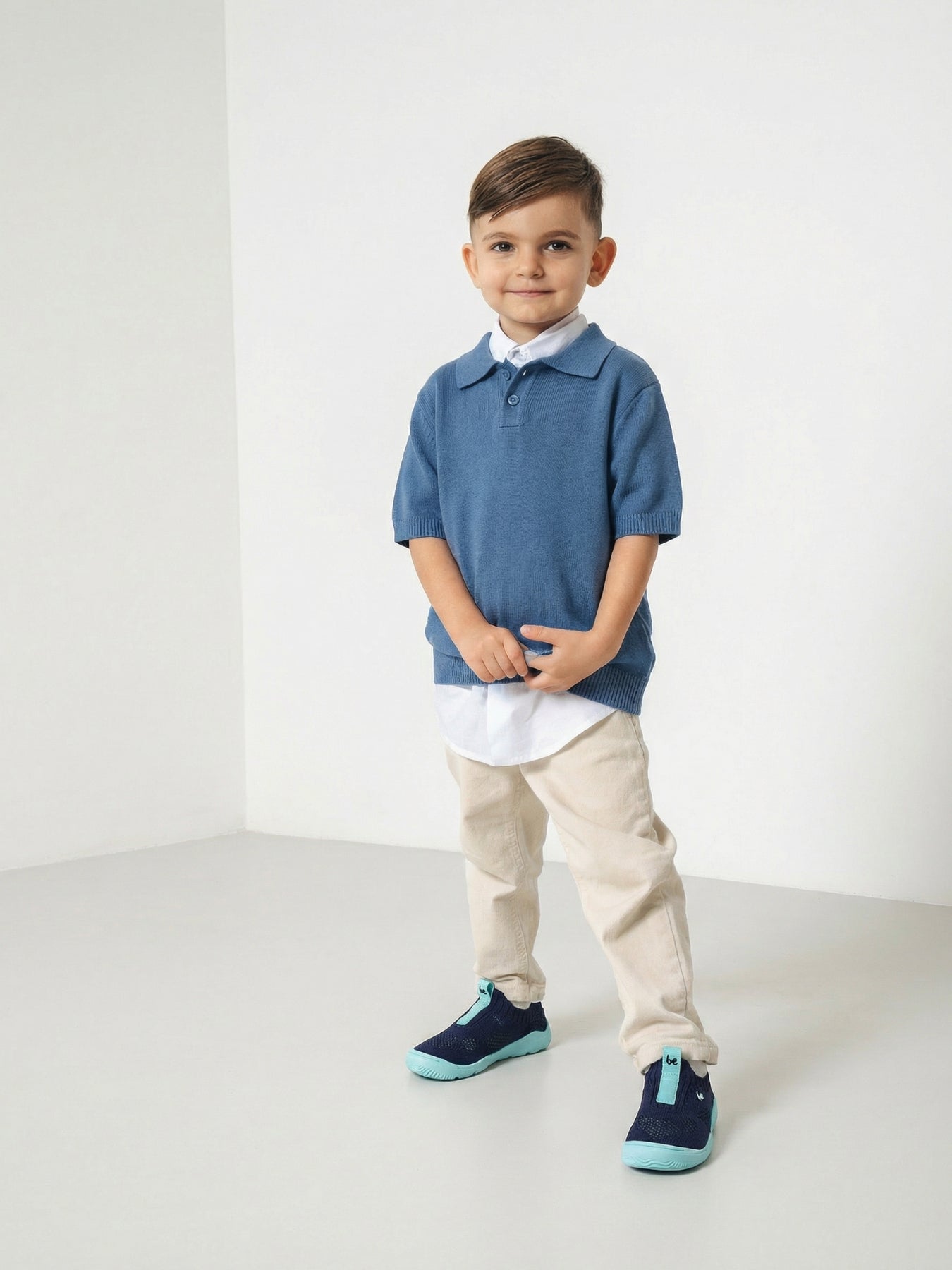 Kids Barefoot Slip-on Shoes Be Lenka Luppo Preschool - Blue & Aqua