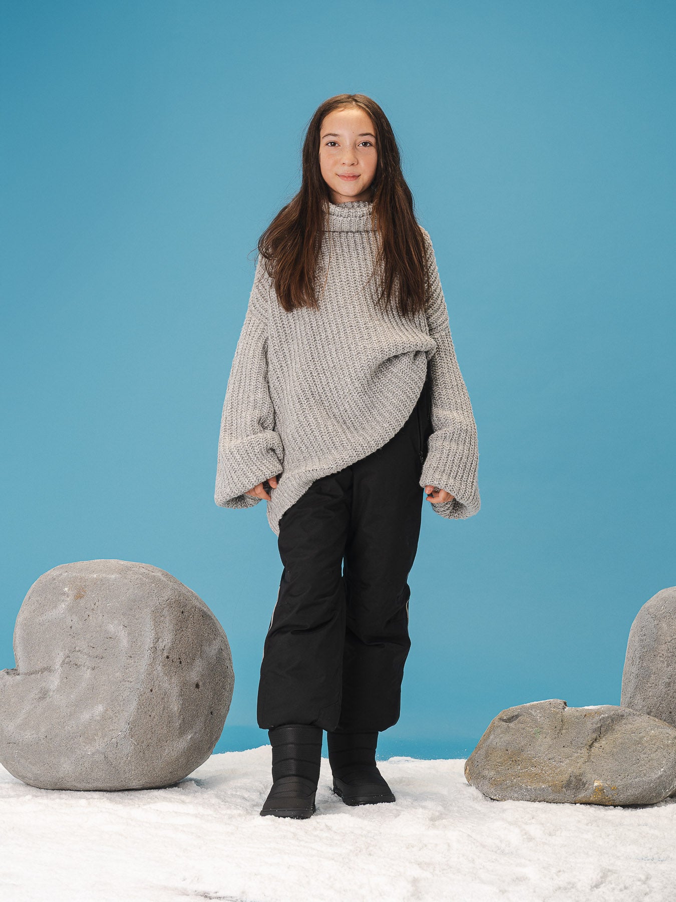 Kid's barefoot snow boots Be Lenka Ailo Junior - All Black