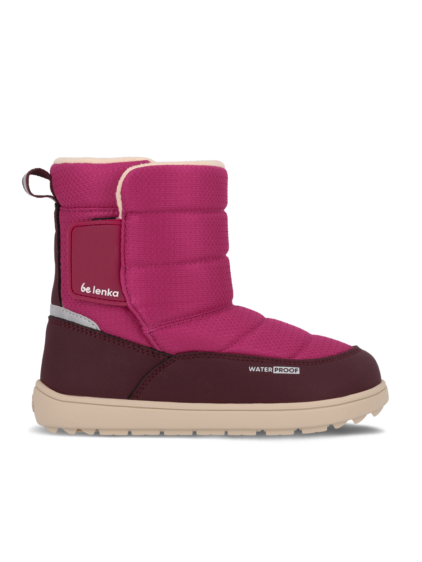 Kid's barefoot snow boots Be Lenka Ailo Junior - Berry