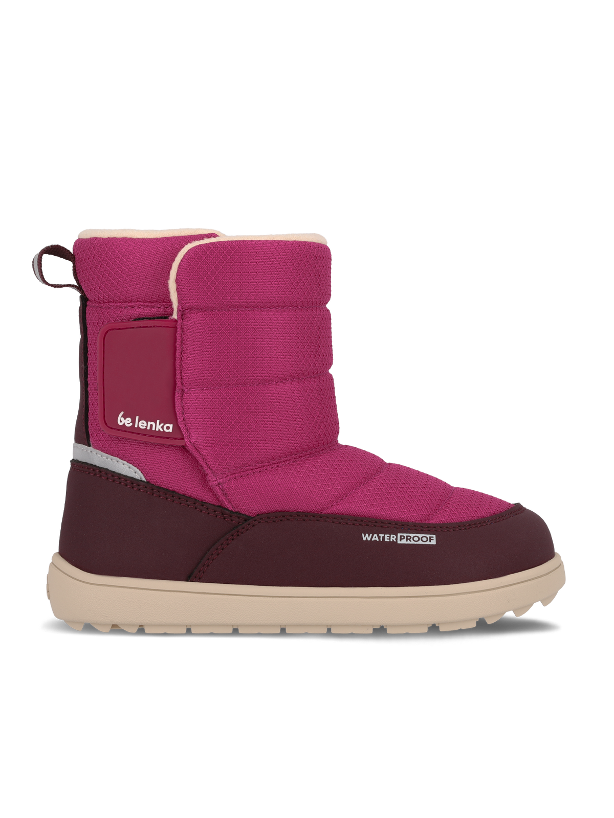 Kids barefoot snow boots Be Lenka Ailo Junior - Berry