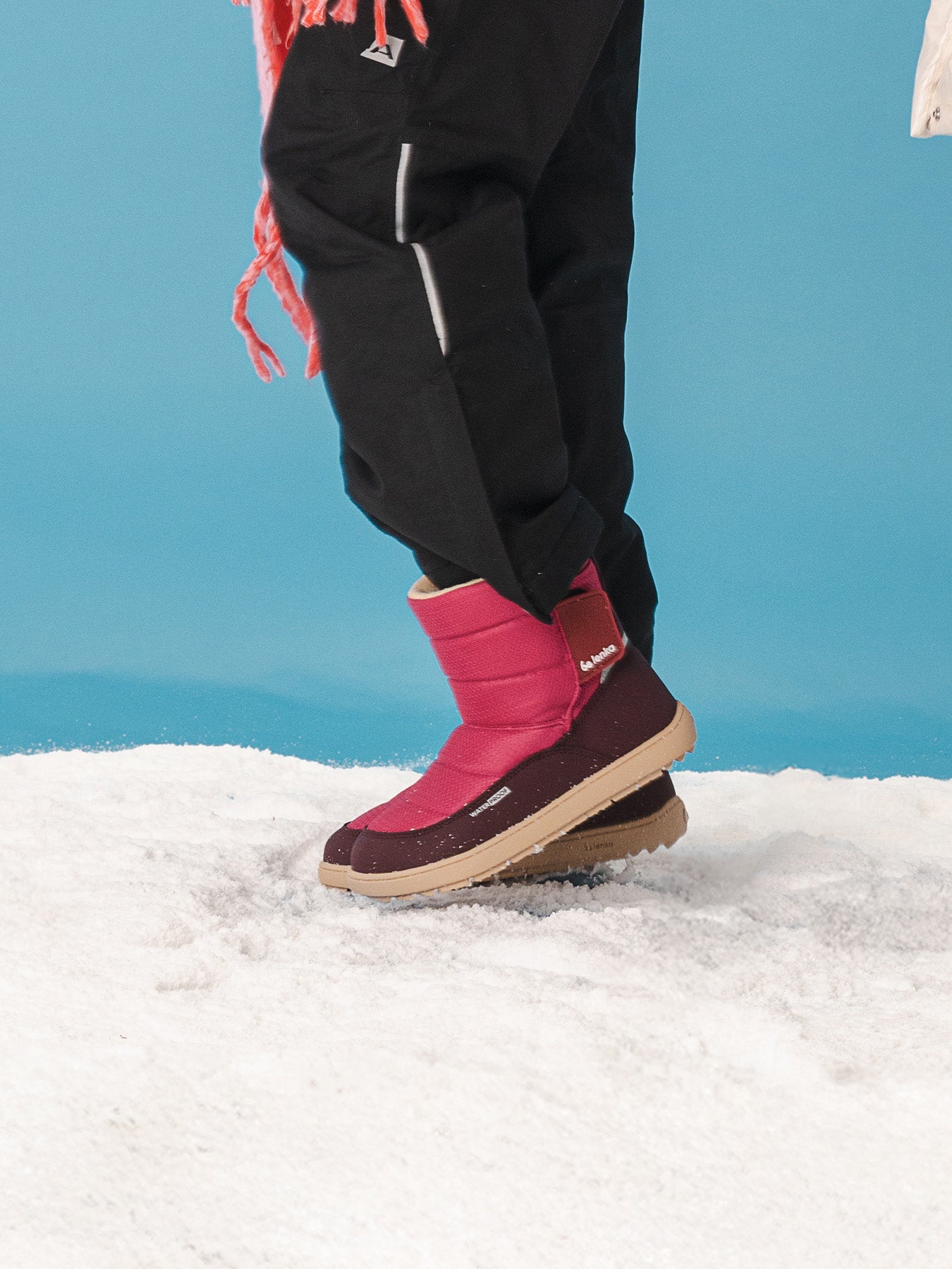 Kids barefoot snow boots Be Lenka Ailo Junior - Berry