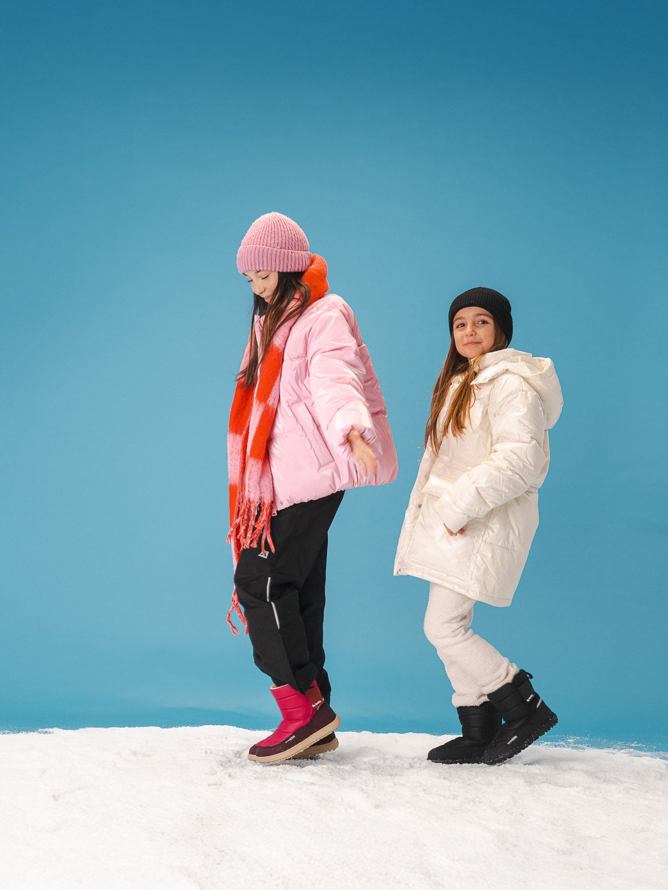 Kid's barefoot snow boots Be Lenka Ailo Junior - Berry