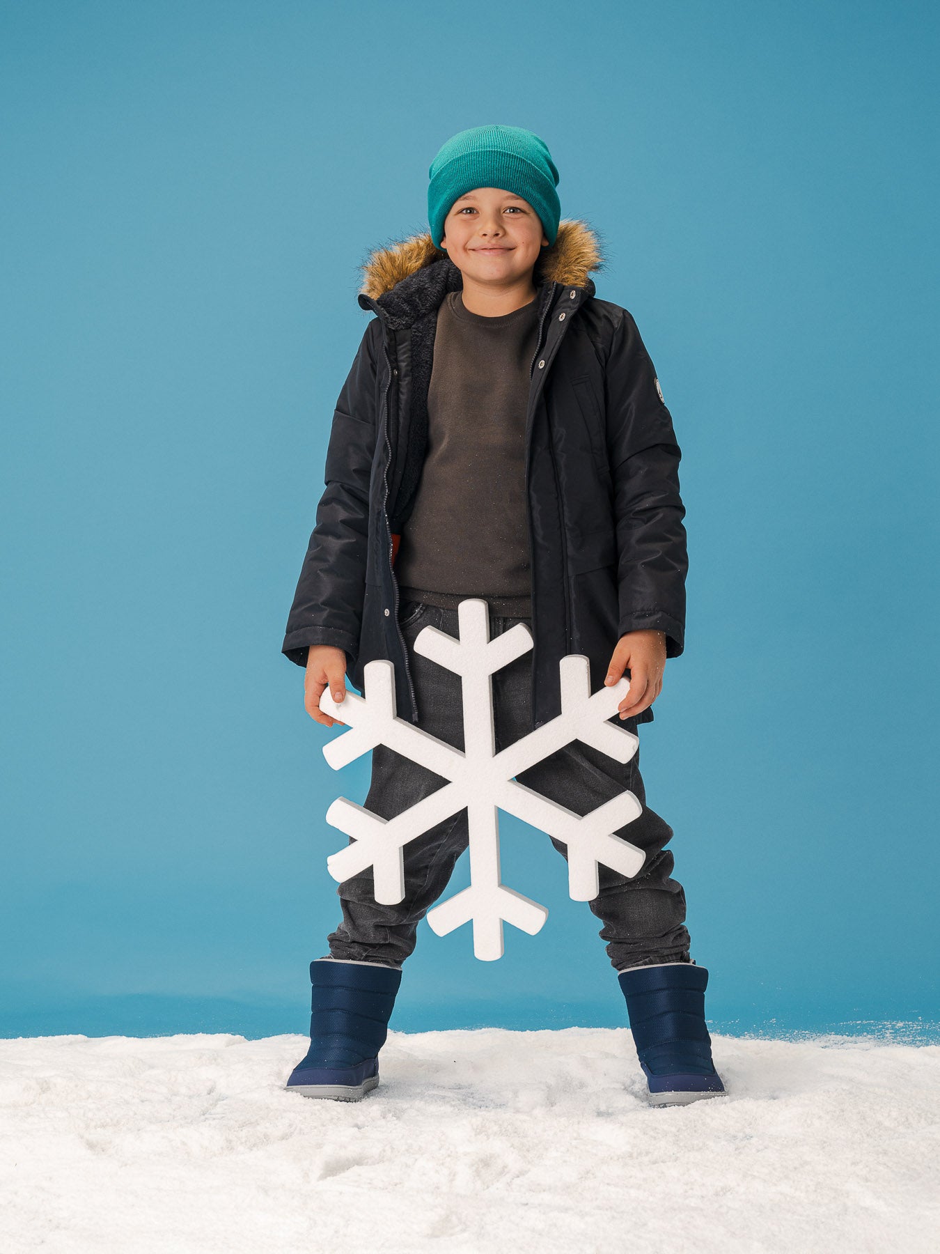 Kids barefoot snow boots Be Lenka Ailo Junior - Dark Blue