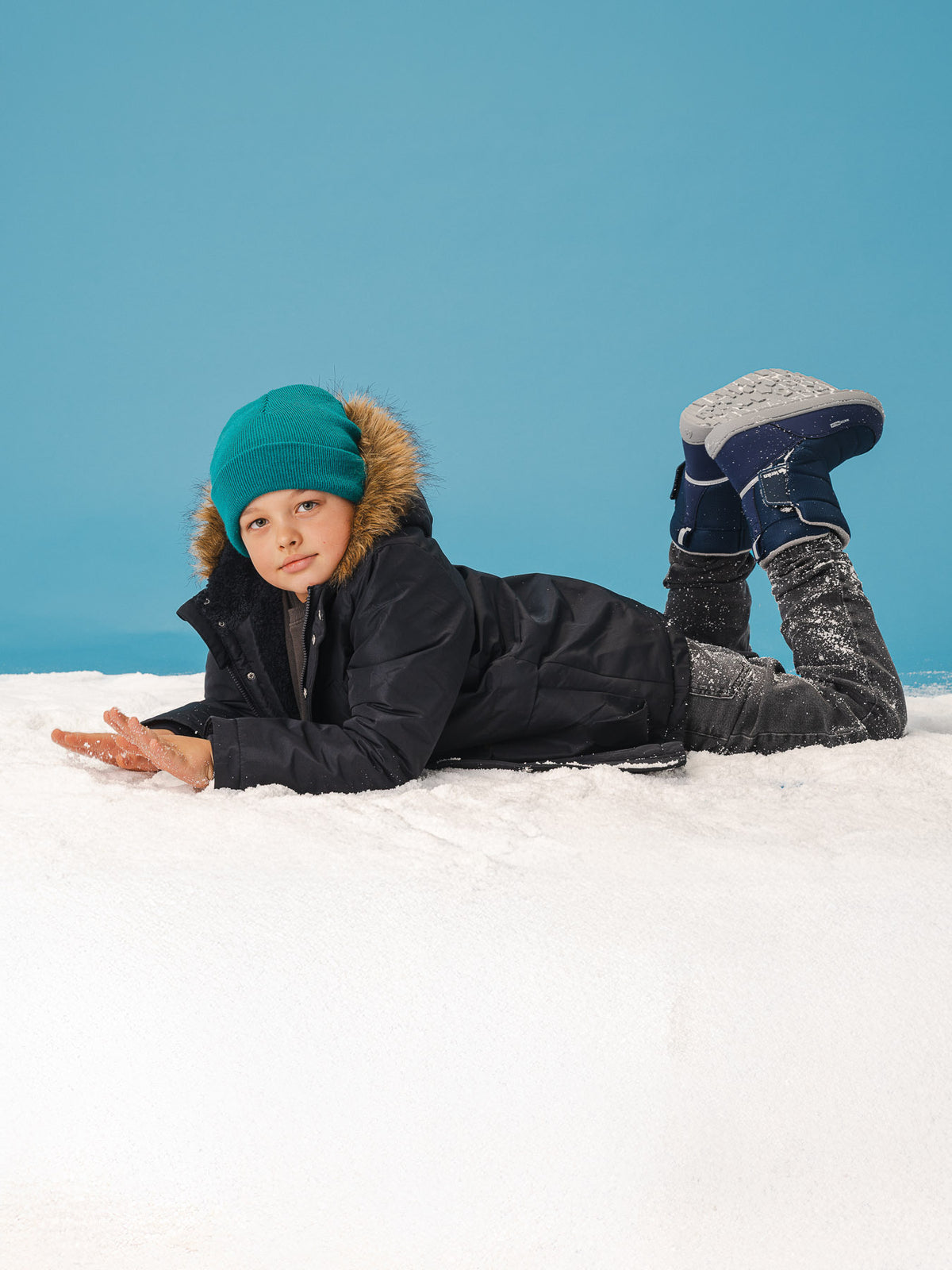 Kids barefoot snow boots Be Lenka Ailo Junior - Dark Blue