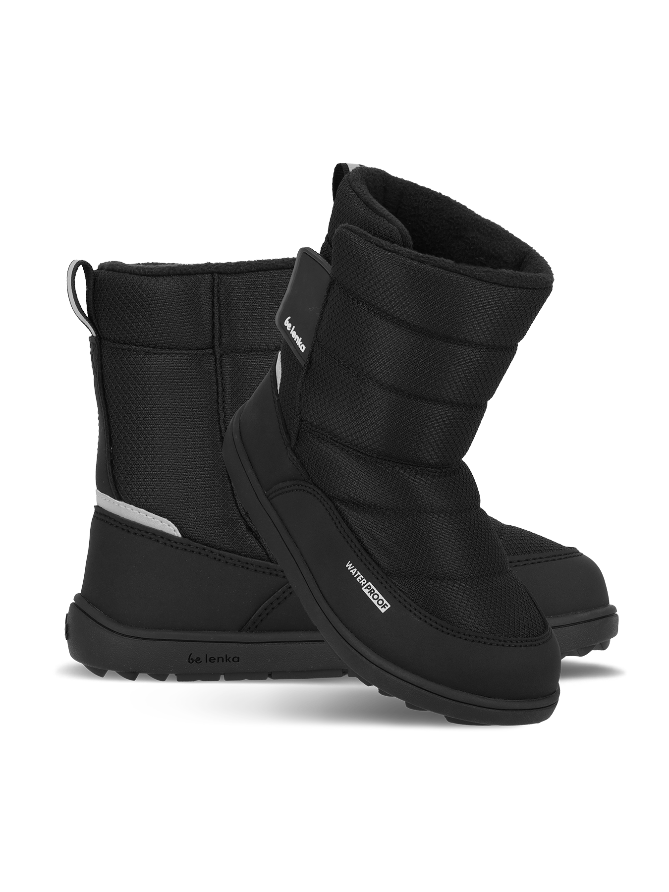 Kids barefoot snow boots Be Lenka Ailo Kids - All Black
