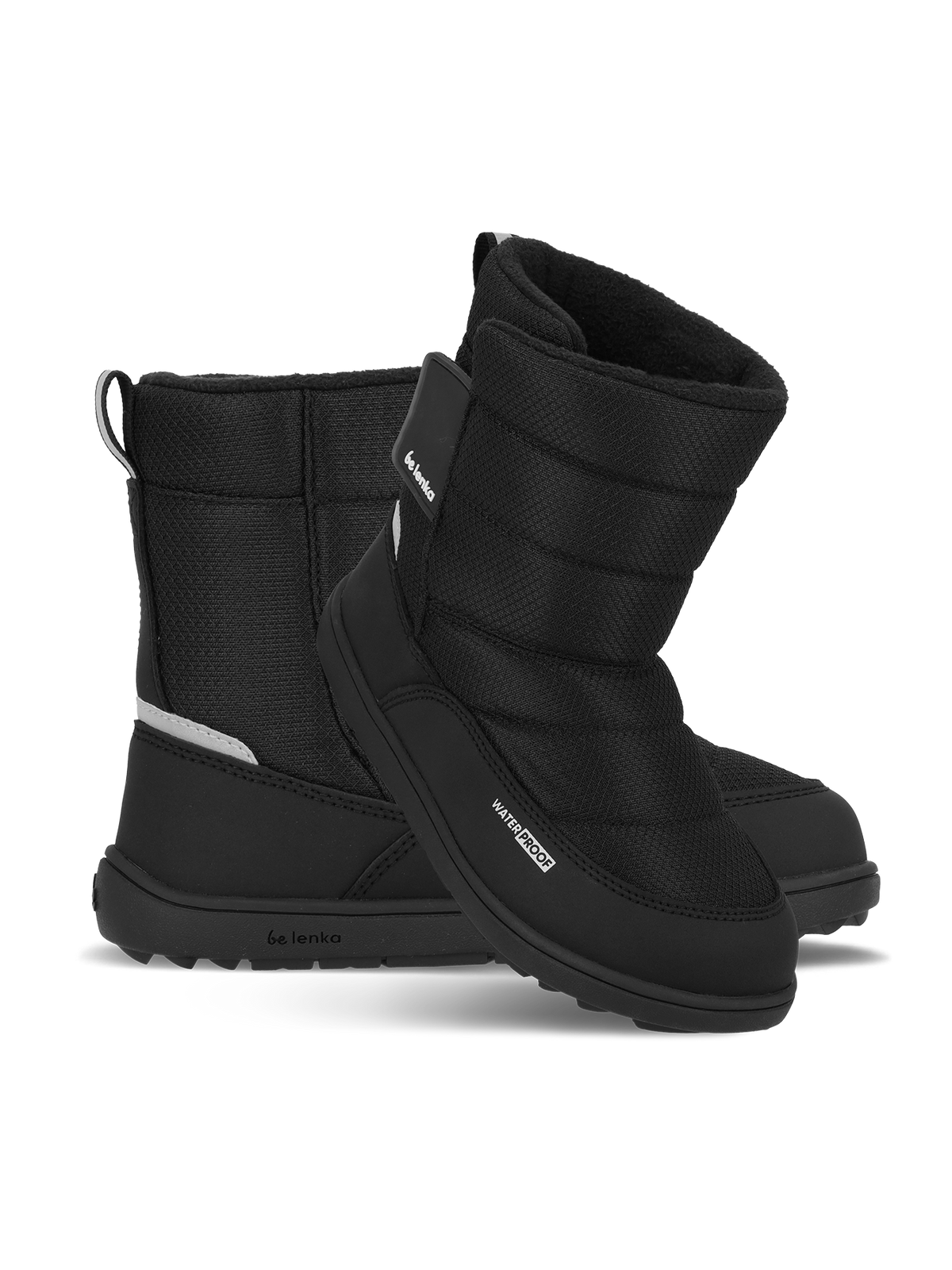 Kids barefoot snow boots Be Lenka Ailo Junior - All Black