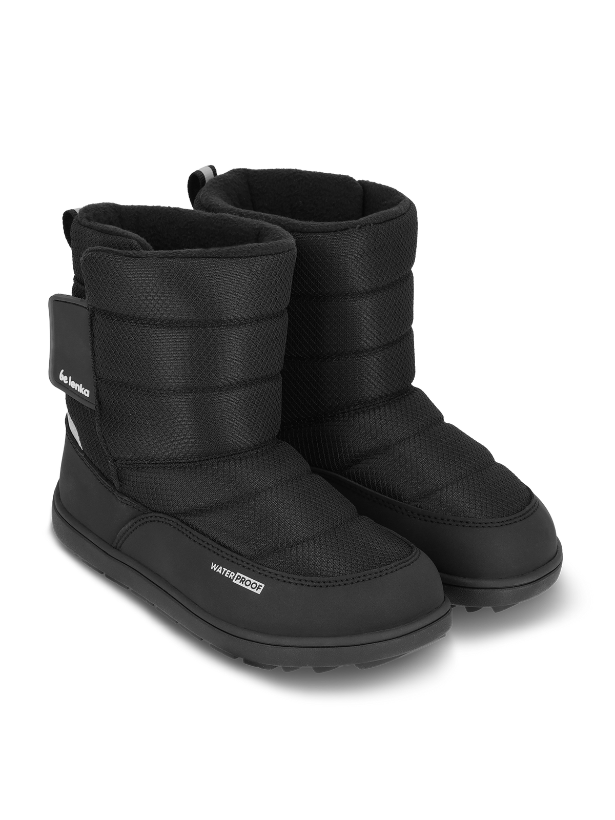 Kids barefoot snow boots Be Lenka Ailo Kids - All Black