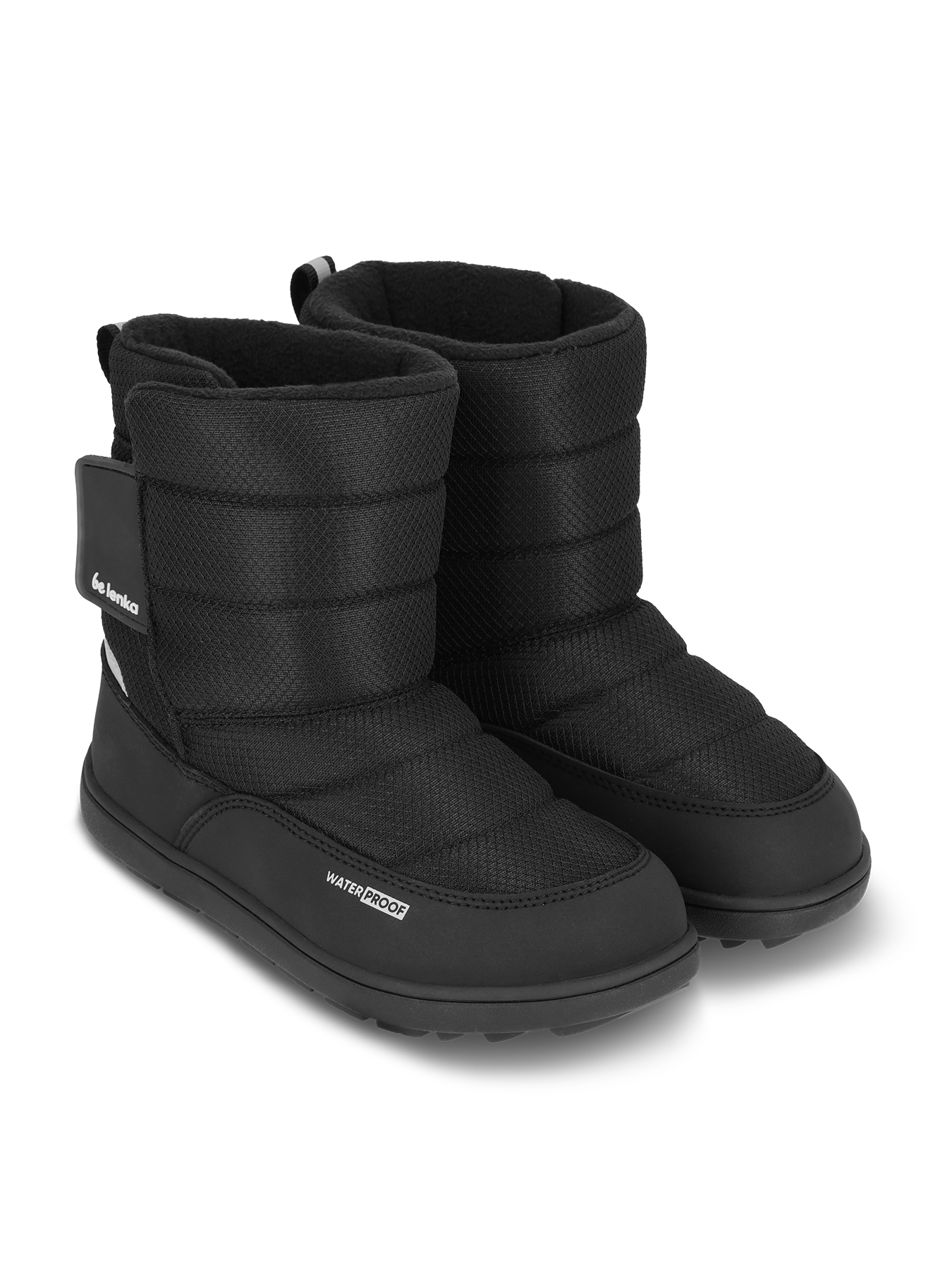 Bottes de neige pieds nus pour enfants Be Lenka Ailo Kids - Tout noir