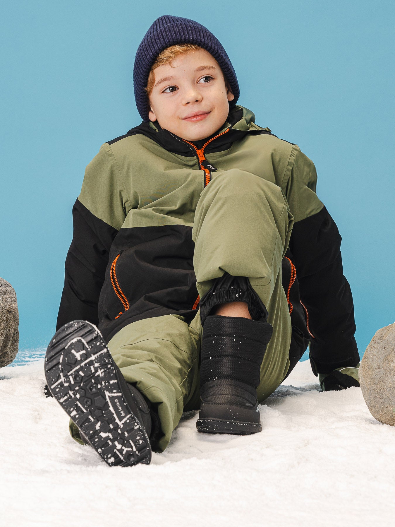 Kids barefoot snow boots Be Lenka Ailo Kids - All Black