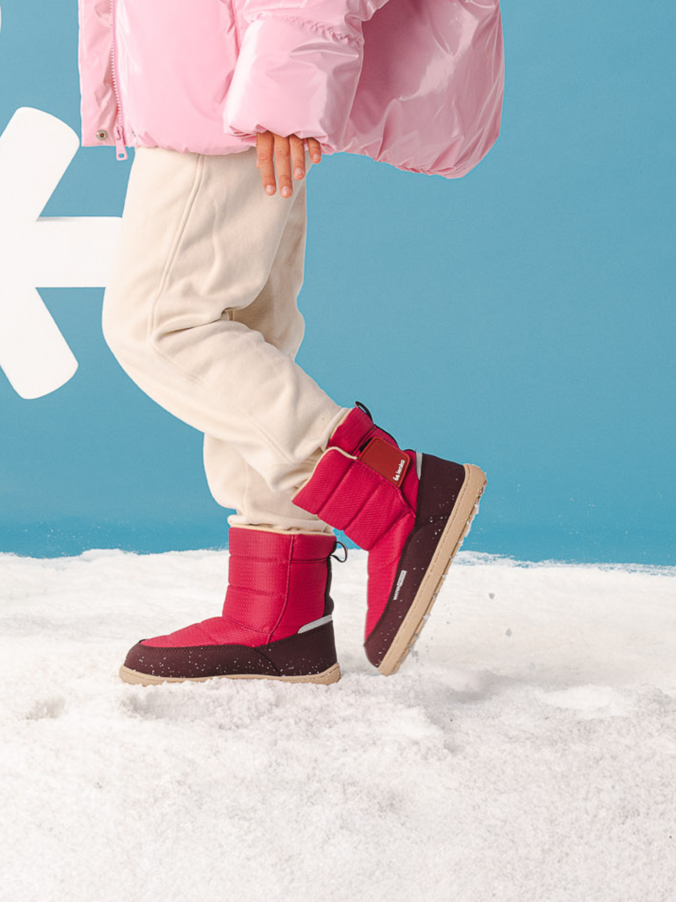 Kids barefoot snow boots Be Lenka Ailo Kids - Berry