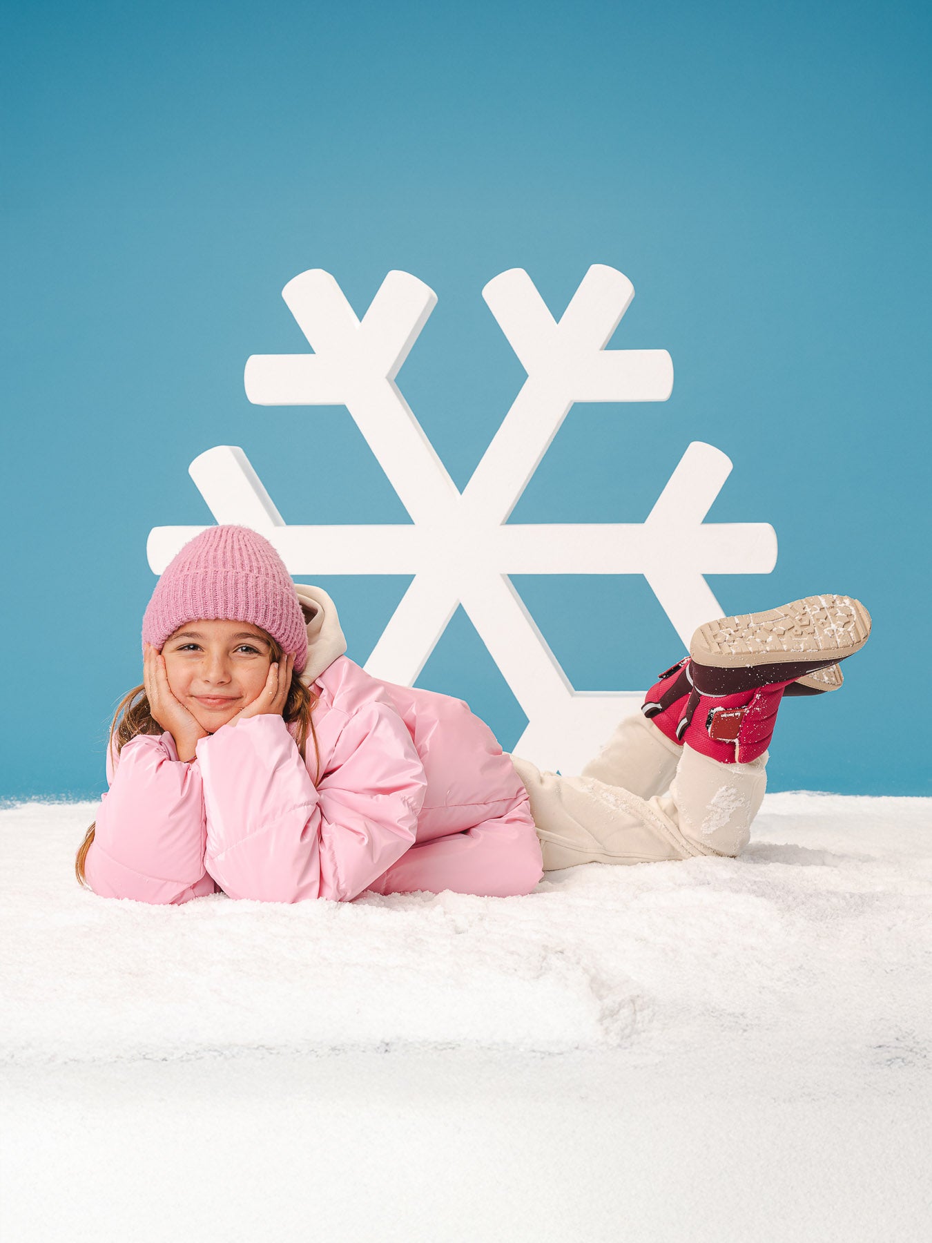 Kid's barefoot snow boots Be Lenka Ailo Kids - Berry