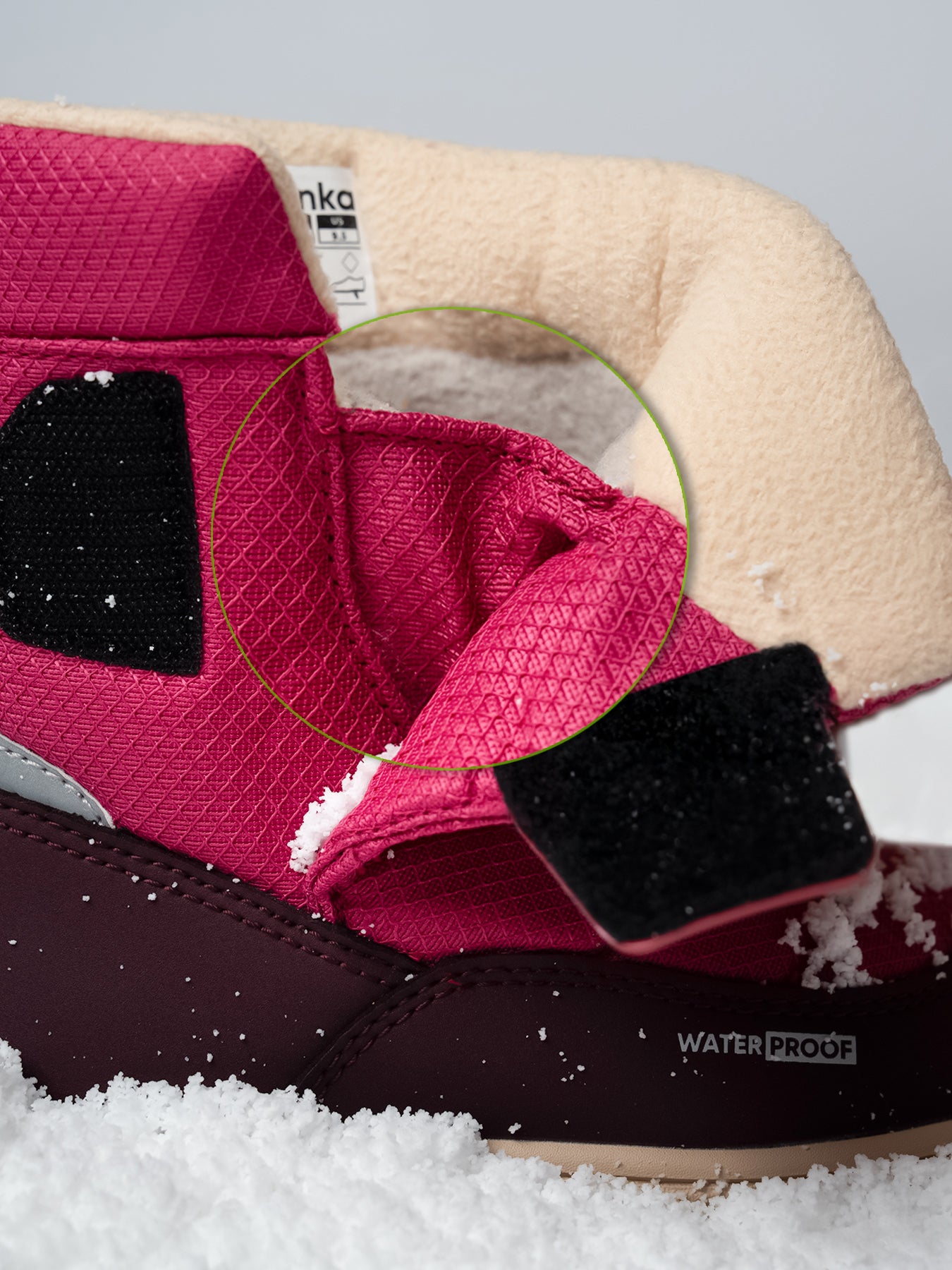 Kid's barefoot snow boots Be Lenka Ailo Junior - Berry