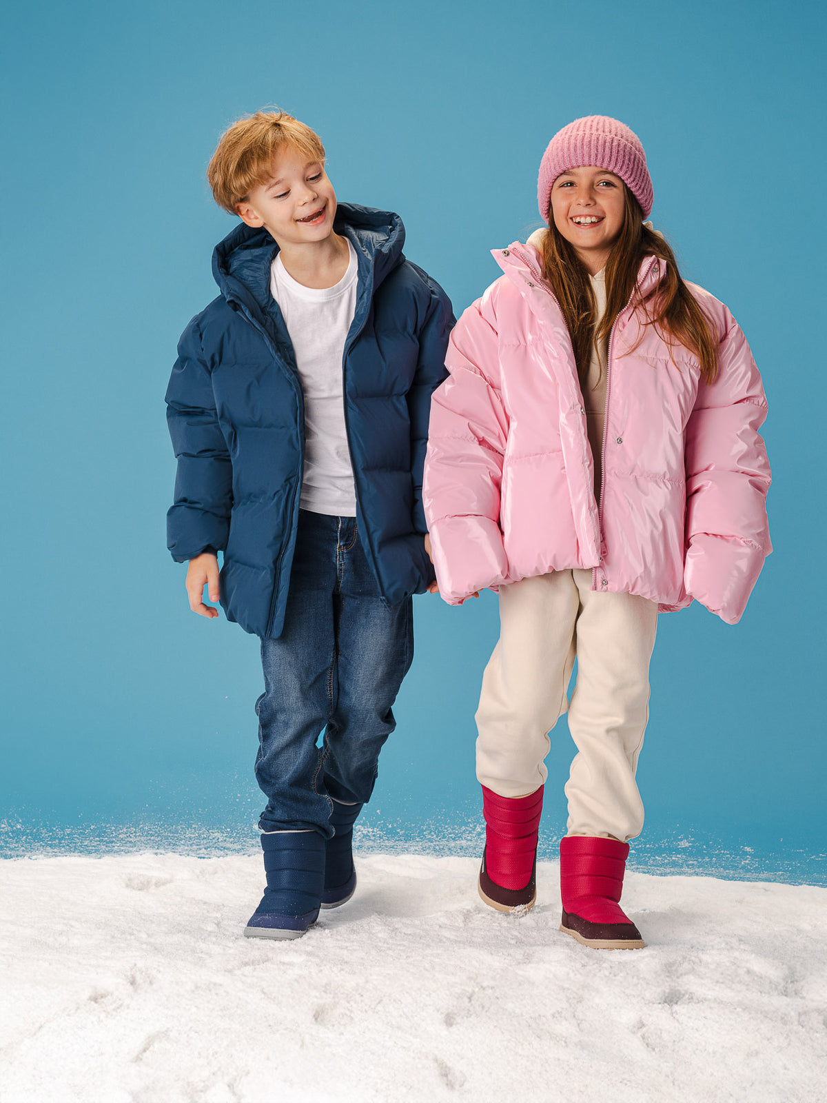 Kids barefoot snow boots Be Lenka Ailo Kids - Berry