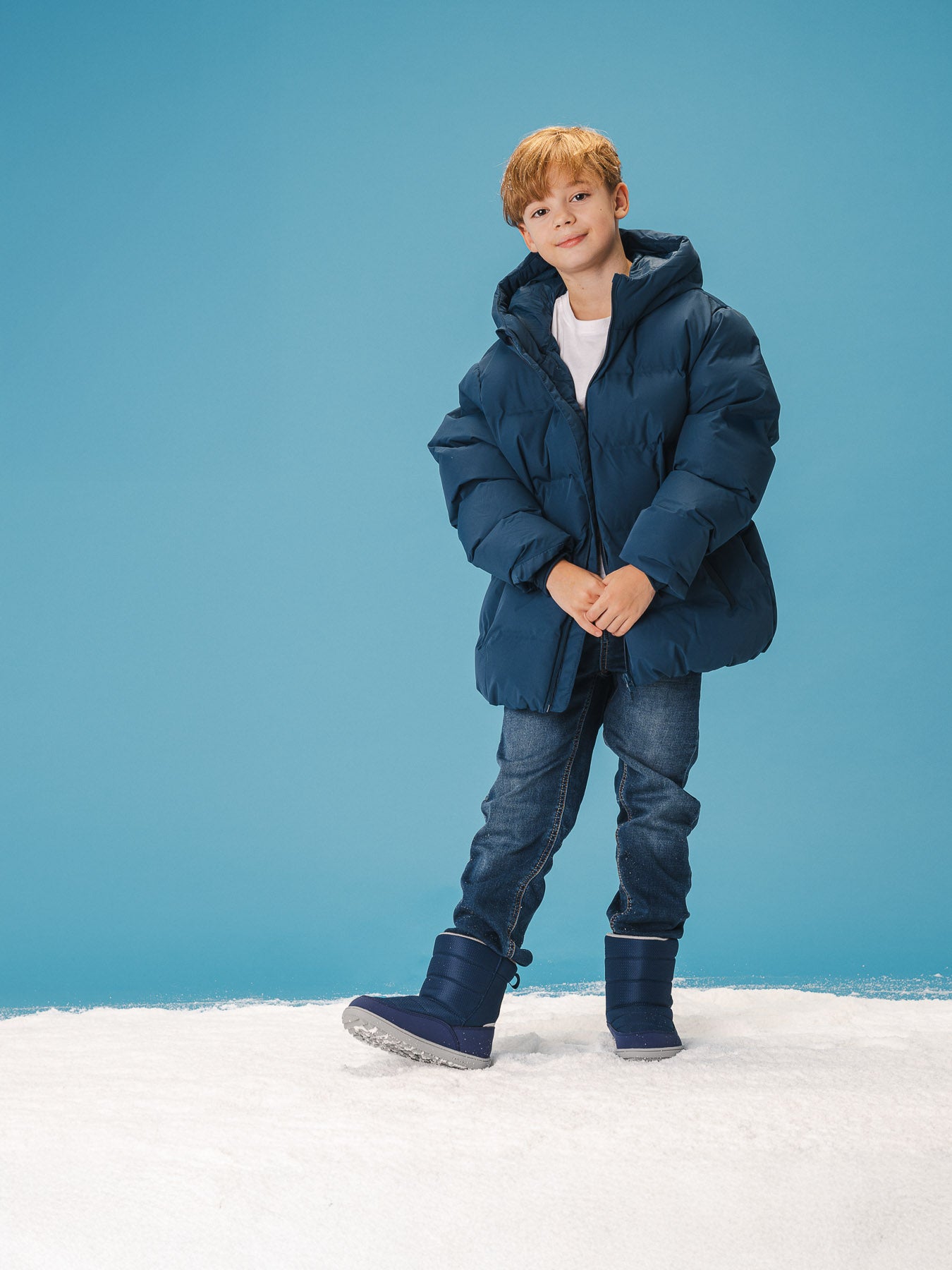 Kids barefoot snow boots Be Lenka Ailo Kids - Dark Blue