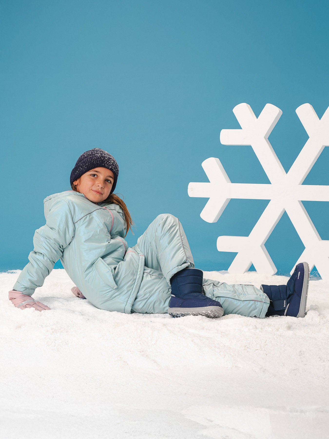 Kids barefoot snow boots Be Lenka Ailo Kids - Dark Blue