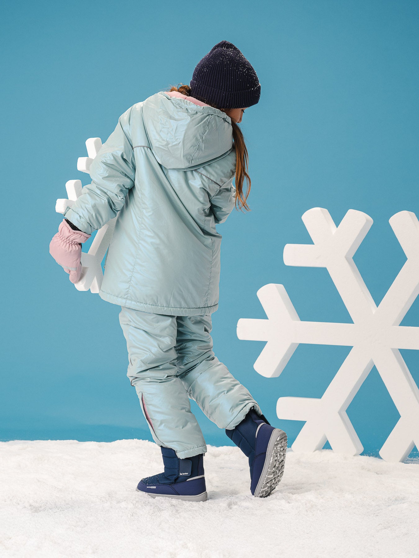 Kids barefoot snow boots Be Lenka Ailo Kids - Dark Blue