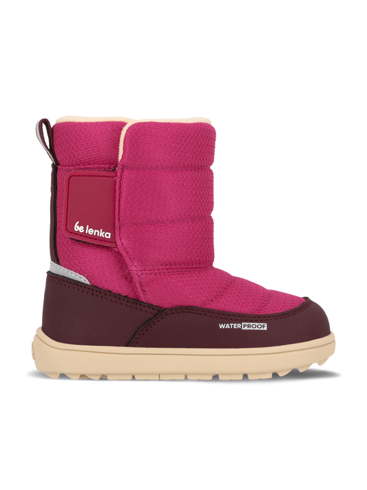 Kid's barefoot snow boots Be Lenka Ailo Preschool - Berry