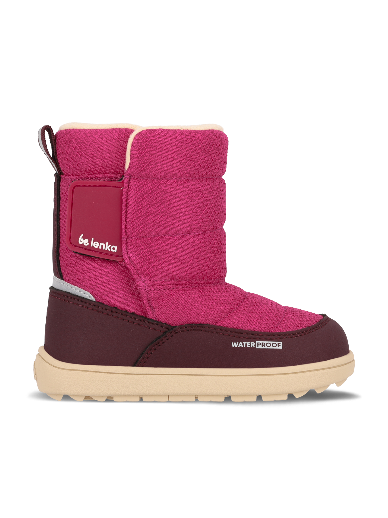 Kid's barefoot snow boots Be Lenka Ailo Preschool - Berry