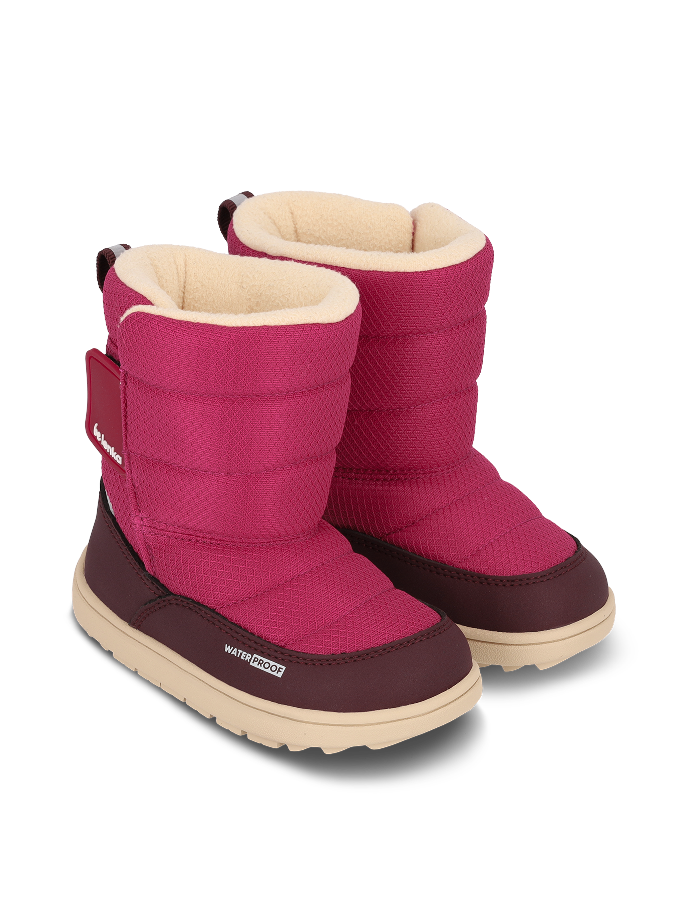 Kid's barefoot snow boots Be Lenka Ailo Preschool - Berry