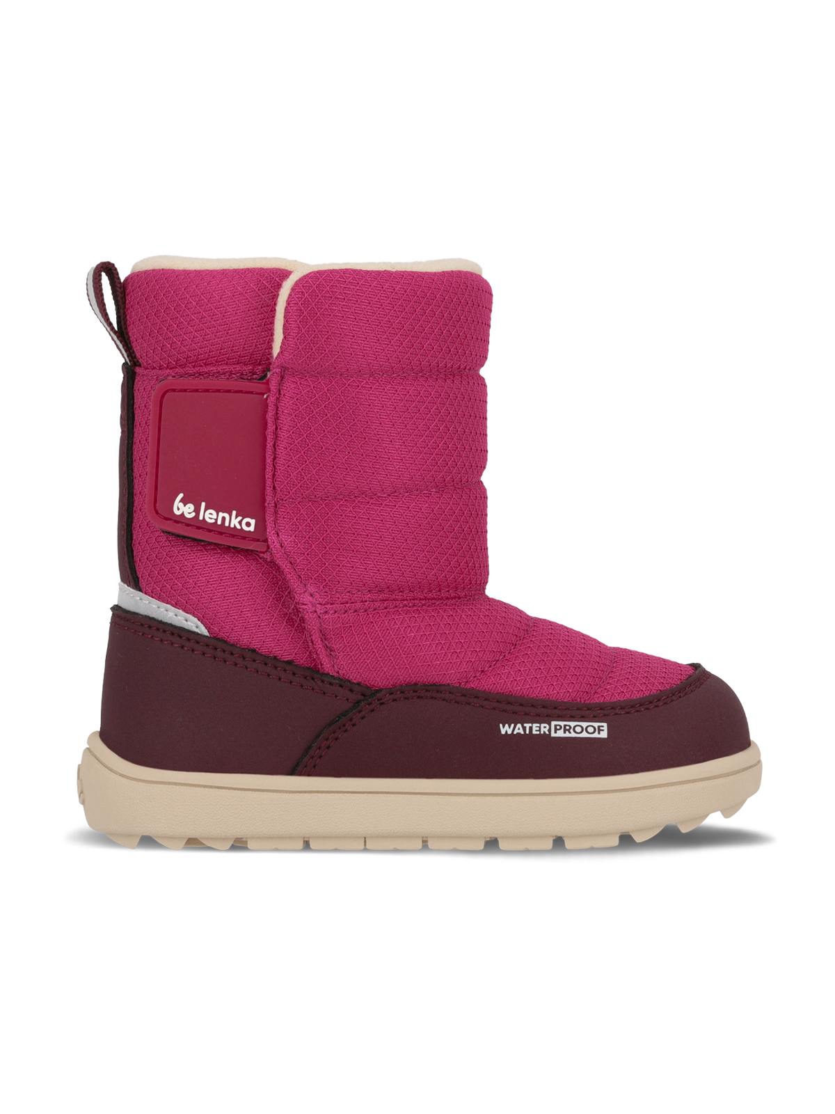 Kids barefoot snow boots Be Lenka Ailo Preschool - Berry