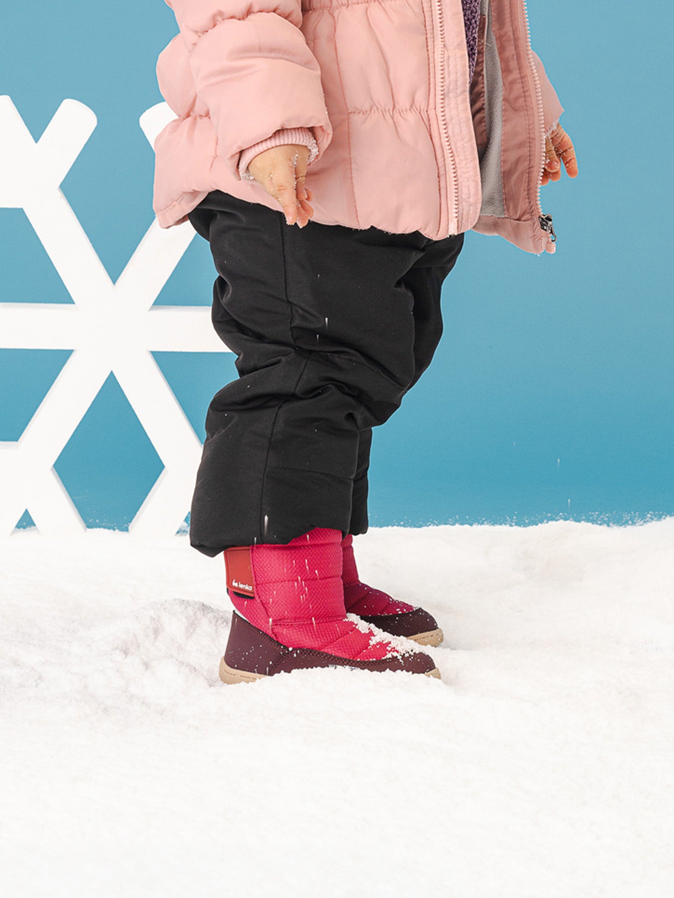 Kid's barefoot snow boots Be Lenka Ailo Preschool - Berry