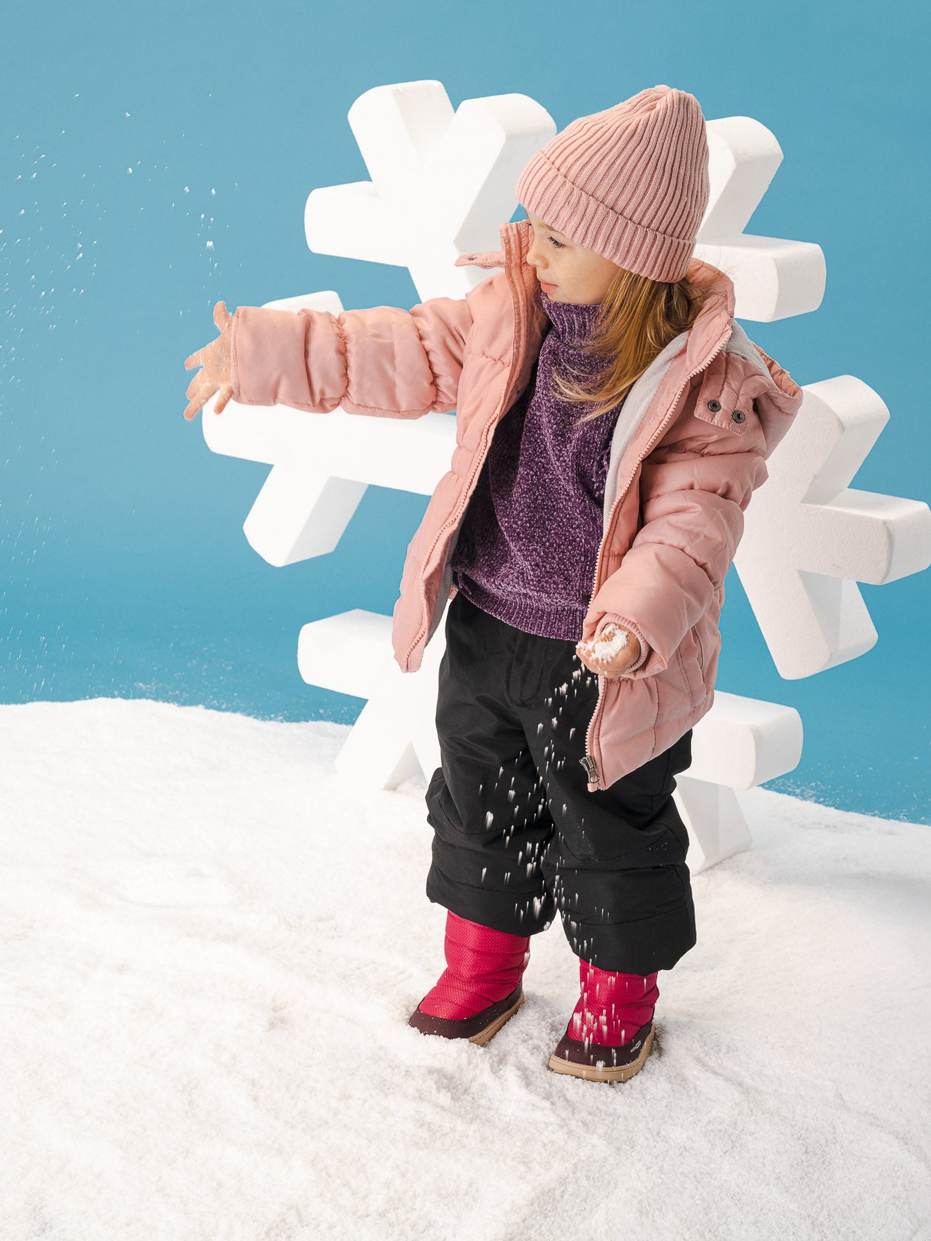 Kids barefoot snow boots Be Lenka Ailo Preschool - Berry