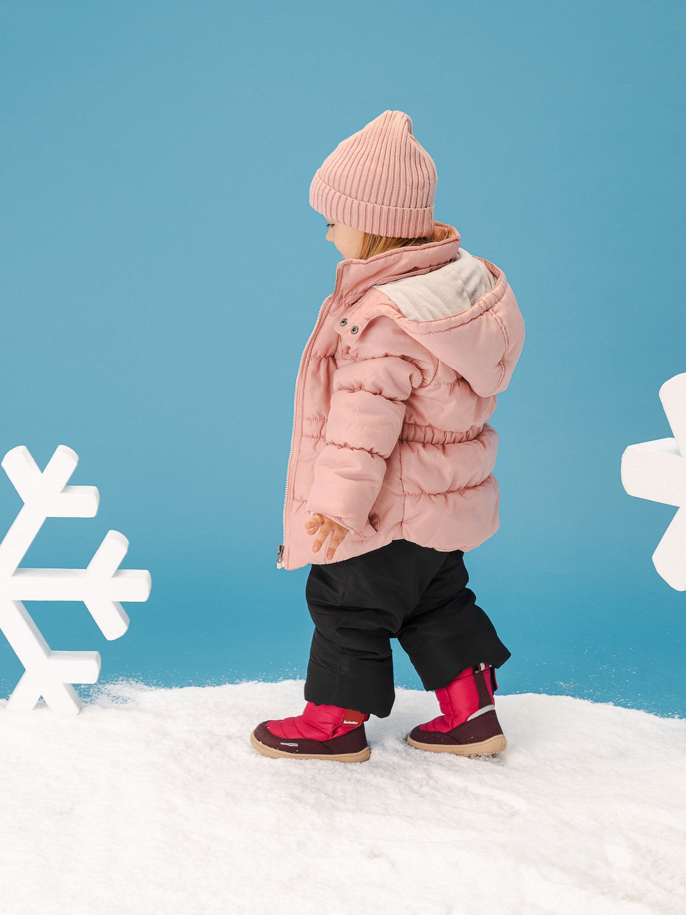 Kids barefoot snow boots Be Lenka Ailo Preschool - Berry