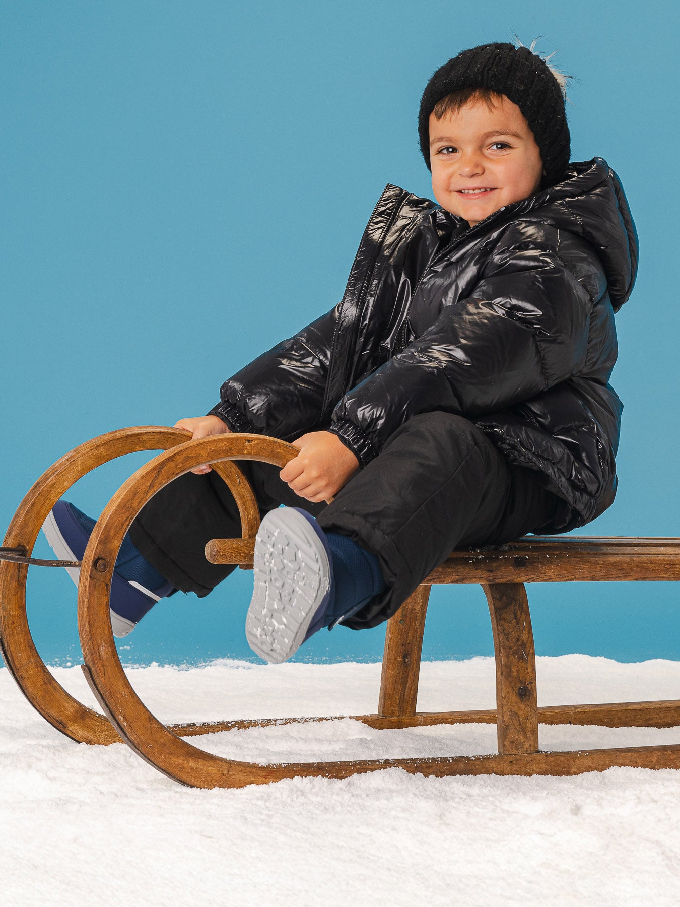 Kid's barefoot snow boots Be Lenka Ailo Preschool - Dark Blue