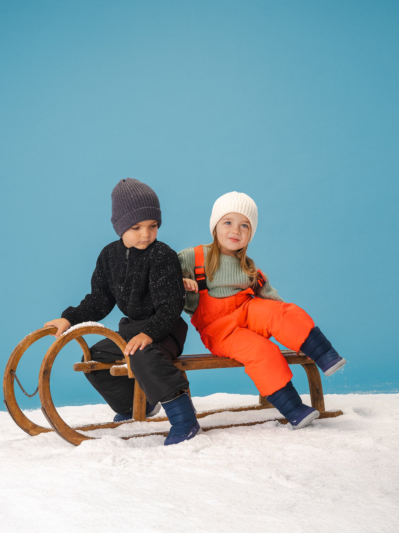 Kids barefoot snow boots Be Lenka Ailo Preschool - Dark Blue