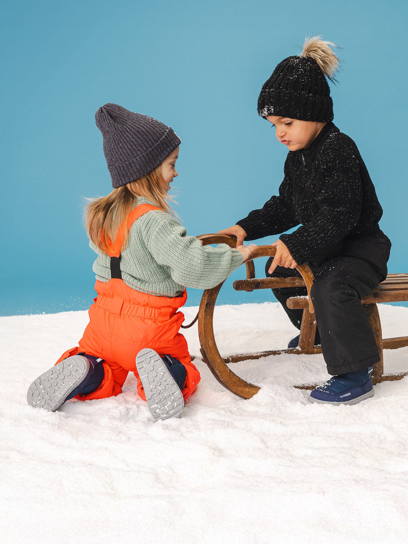 Kid's barefoot snow boots Be Lenka Ailo Preschool - Dark Blue