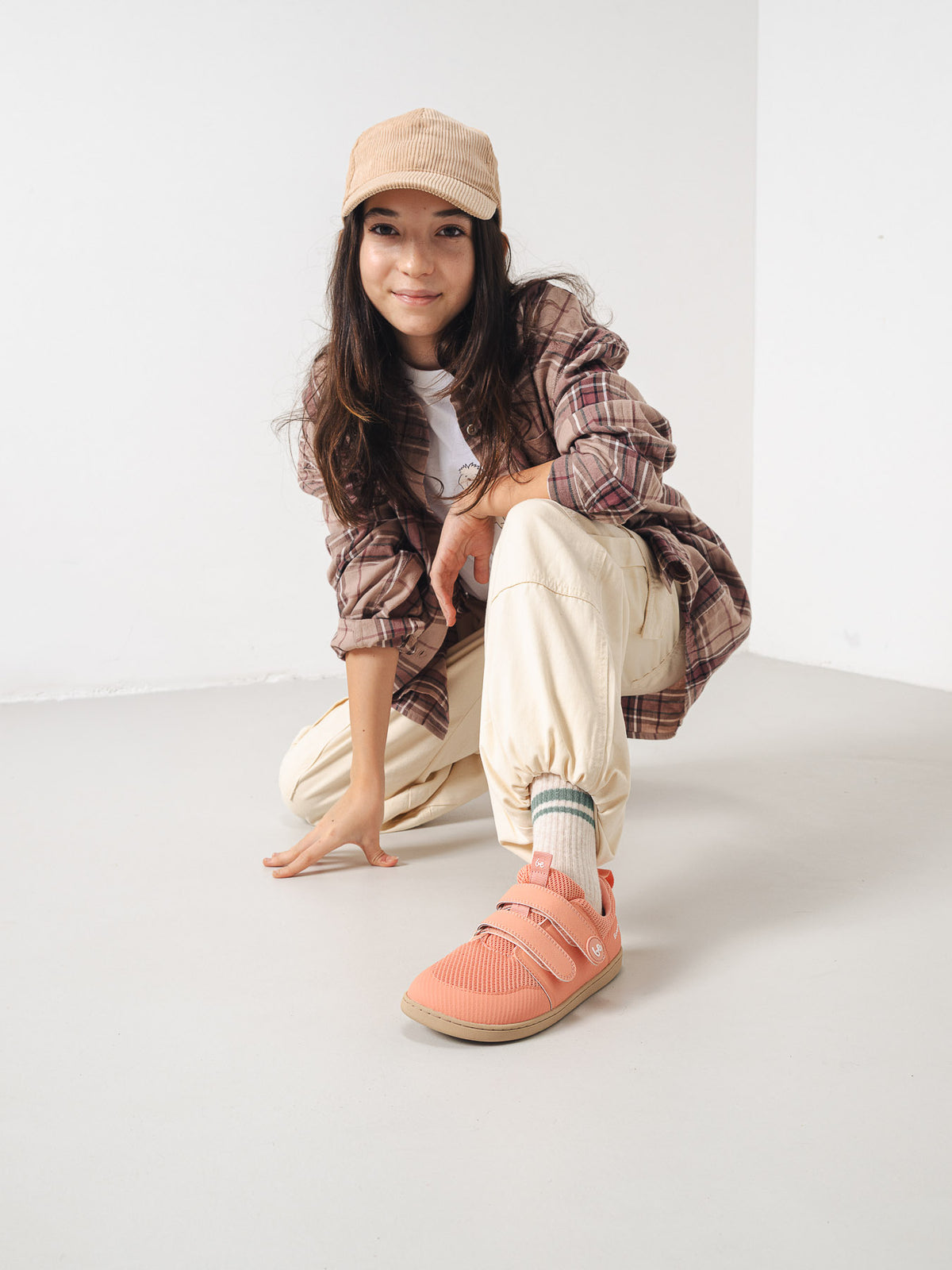 Kids barefoot sneakers Be Lenka Bounty Junior - Coral Pink