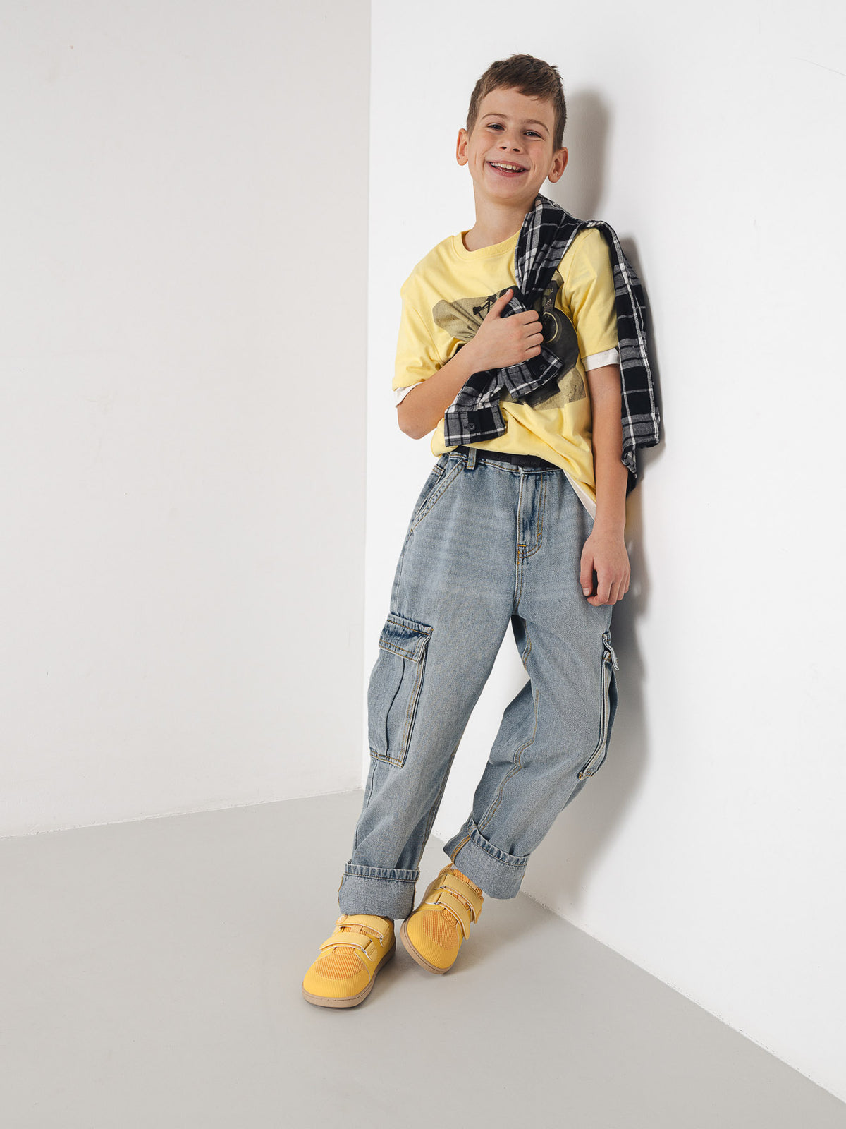 Kids barefoot sneakers Be Lenka Bounty Junior - Yellow