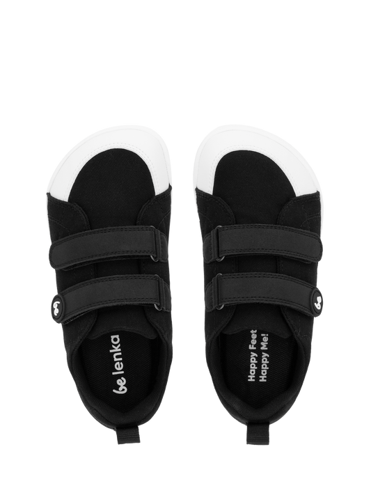 Kids barefoot sneakers Be Lenka Canvi Kids - Black & White