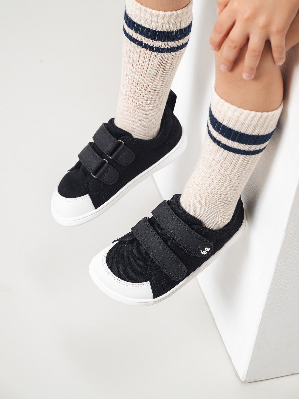 Kids barefoot sneakers Be Lenka Canvi Preschool - Black & White