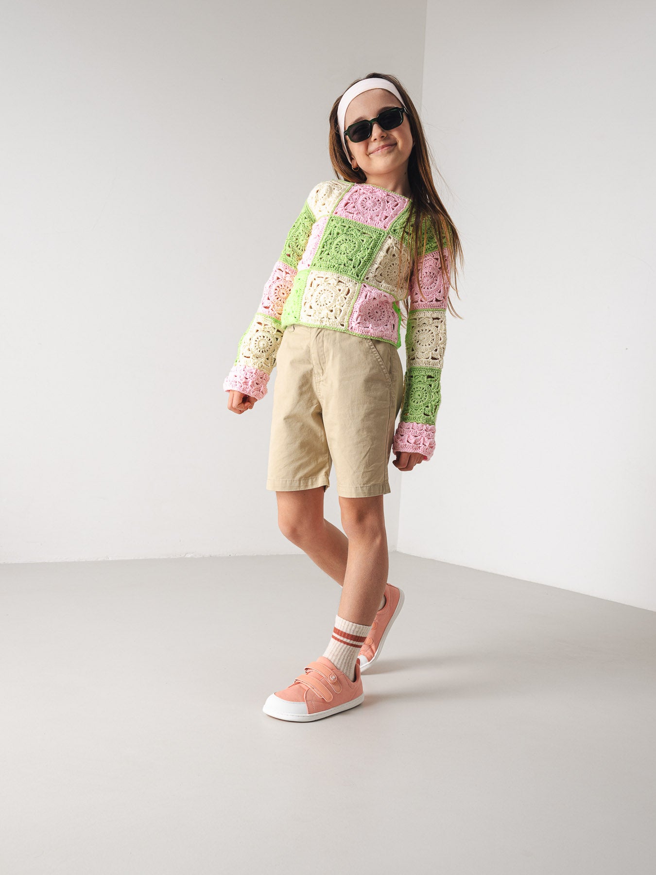 Kids barefoot sneakers Be Lenka Canvi Kids - Coral Pink