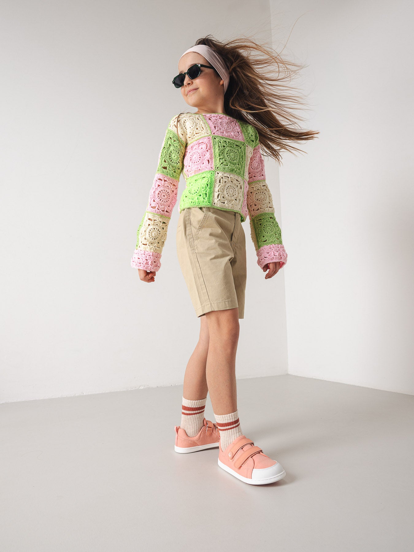 Kids barefoot sneakers Be Lenka Canvi Kids - Coral Pink