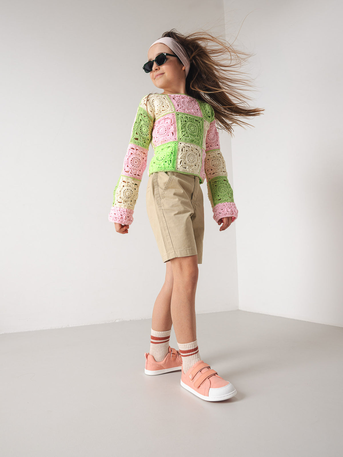 Kids barefoot sneakers Be Lenka Canvi Kids - Coral Pink