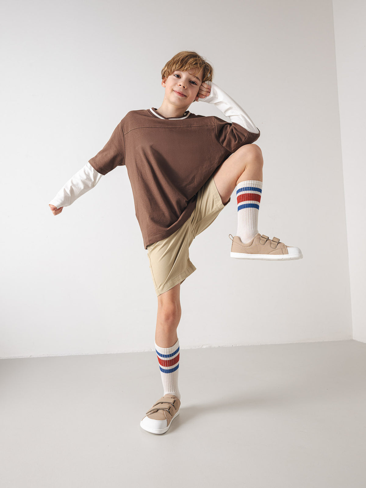 Kids barefoot sneakers Be Lenka Canvi Kids - Light Brown