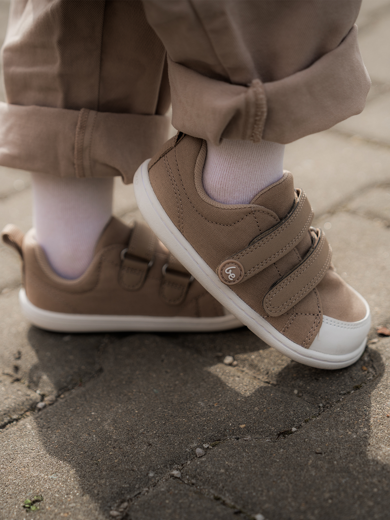 Kids barefoot sneakers Be Lenka Canvi Kids - Light Brown
