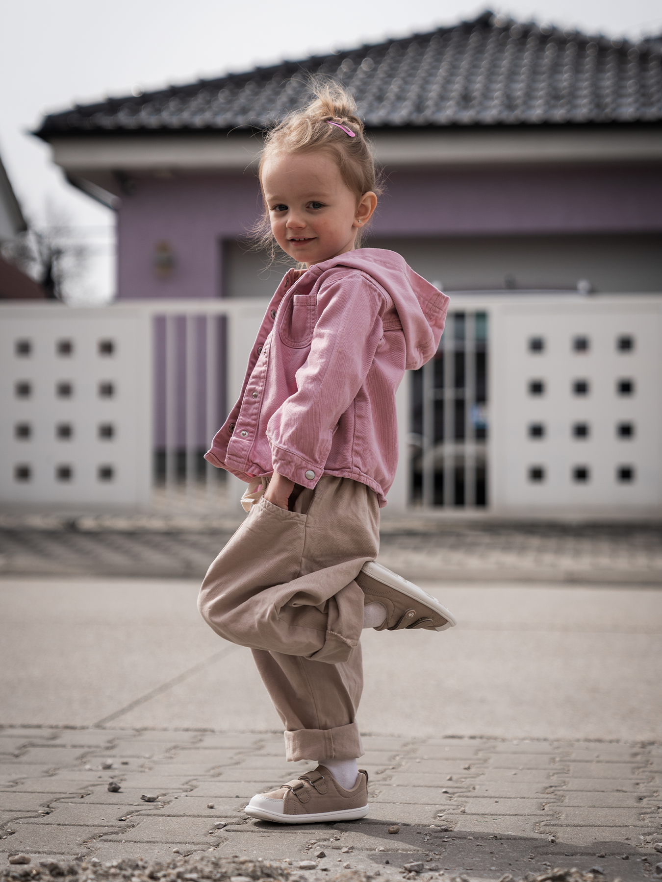 Kids barefoot sneakers Be Lenka Canvi Kids - Light Brown